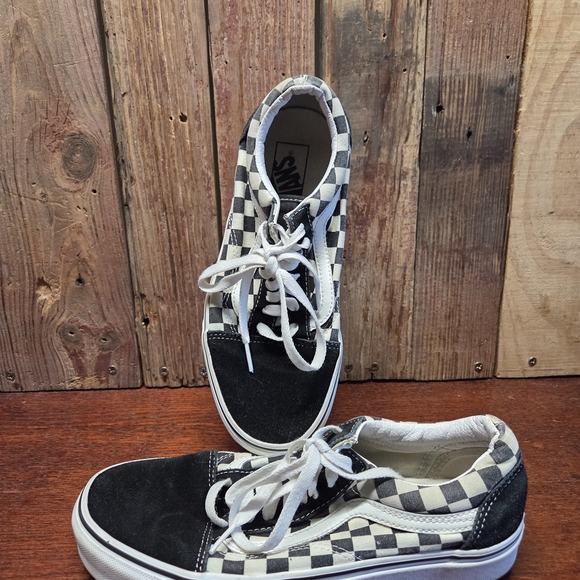 Vans Black and White Checkered Sneakers - Picture 1 of 15